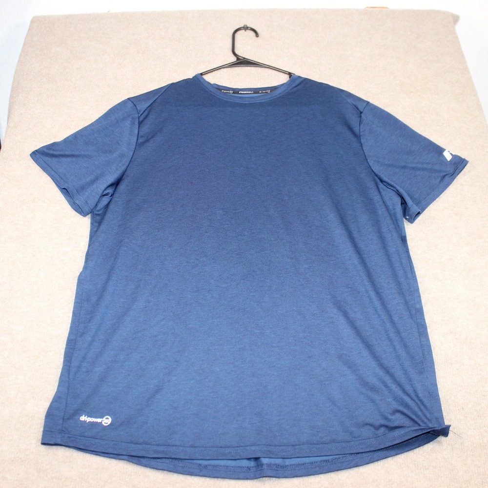 Russell Athletic Mens Dri-Power 360 Performance T-Shirt Navy Blue XL